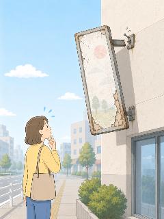 落下しそうな看板