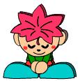 もみじちゃんがおじぎをしているイラスト