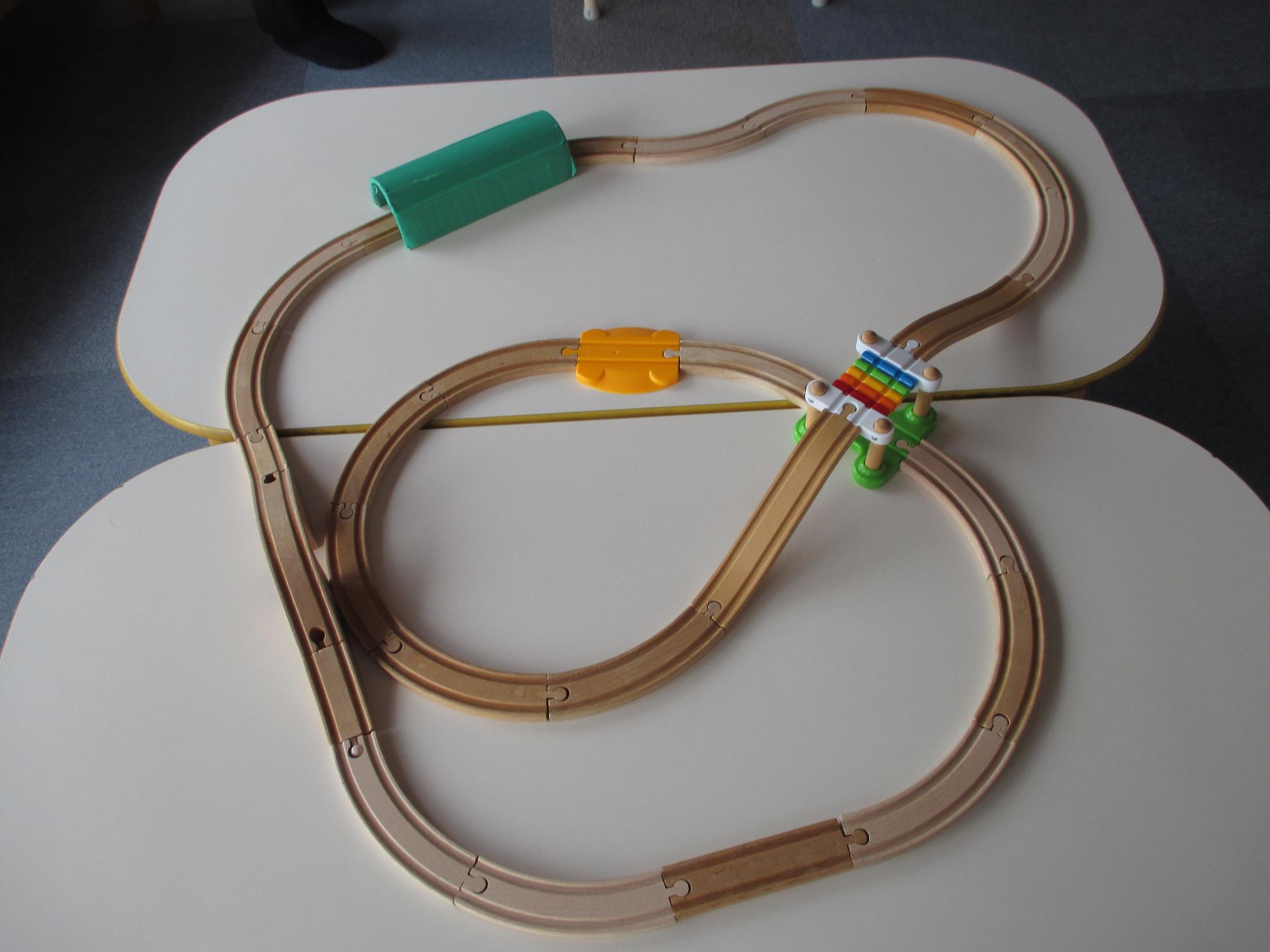 木製洗車のレール