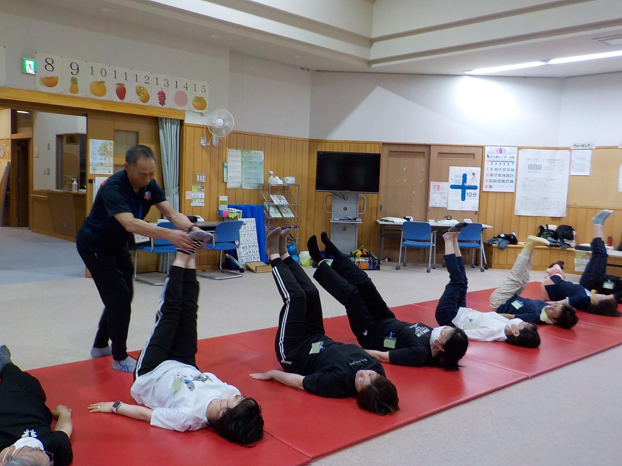 夜トレ 運動の様子