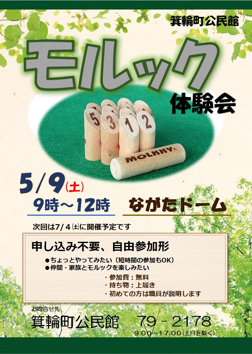 5月モルック体験会チラシ