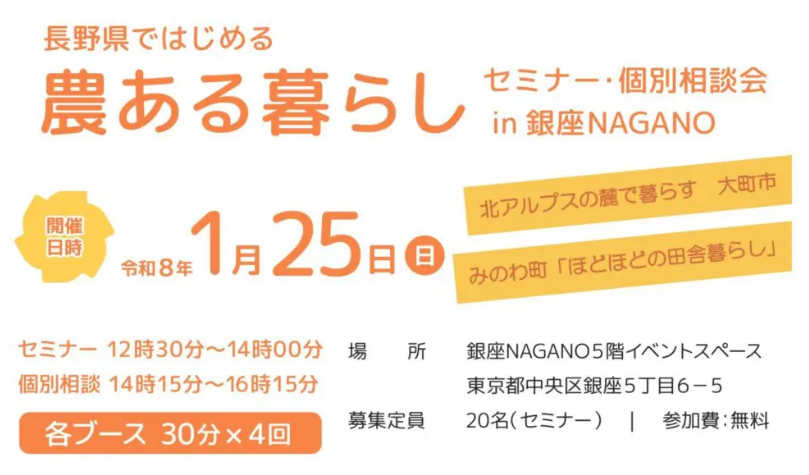 1月25日農ある暮らしセミナーのサムネイル